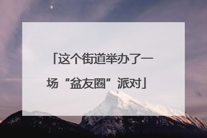 这个街道举办了一场“盆友圈”派对