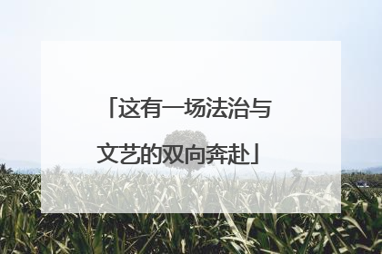 这有一场法治与文艺的双向奔赴
