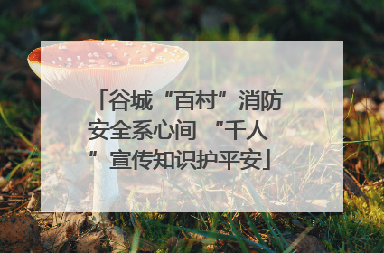 谷城“百村”消防安全系心间 “千人”宣传知识护平安