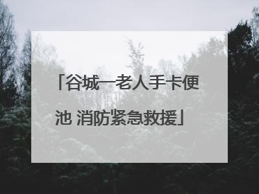 谷城一老人手卡便池 消防紧急救援