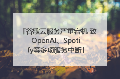 谷歌云服务严重宕机 致OpenAI、Spotify等多项服务中断