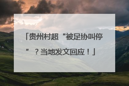 贵州村超“被足协叫停”？当地发文回应！