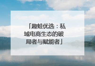 趣蛙优选：私域电商生态的破局者与赋能者