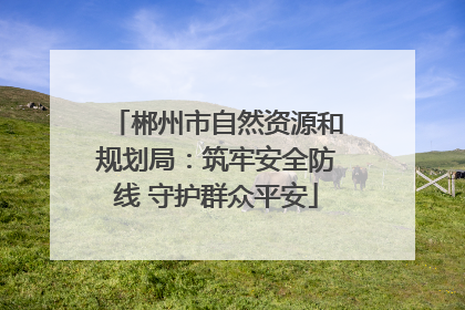 郴州市自然资源和规划局：筑牢安全防线 守护群众平安