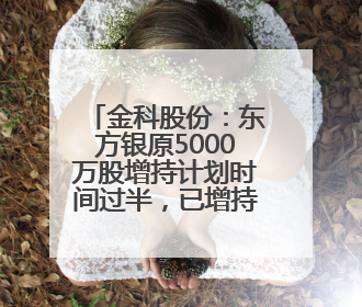 金科股份：东方银原5000万股增持计划时间过半，已增持1156.33万股