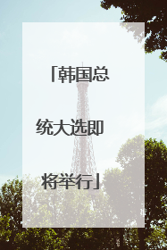 韩国总统大选即将举行