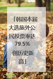 韩国本届大选旅外公民投票率达79.5% 创历史新高