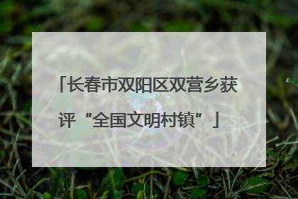 长春市双阳区双营乡获评“全国文明村镇”