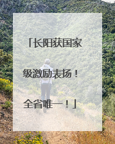 长阳获国家级激励表扬！全省唯一！
