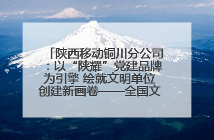 陕西移动铜川分公司：以“陕耀”党建品牌为引擎 绘就文明单位创建新画卷——全国文明单位创建纪实