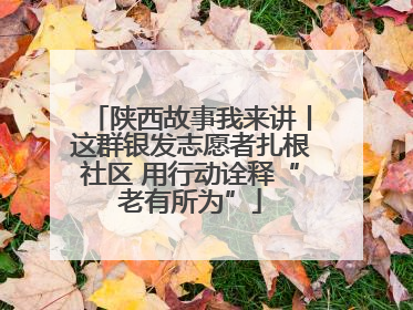 陕西故事我来讲丨这群银发志愿者扎根社区 用行动诠释“老有所为”