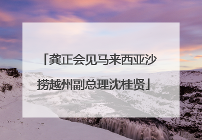 龚正会见马来西亚沙捞越州副总理沈桂贤