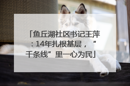 鱼丘湖社区书记王萍：14年扎根基层，“千条线”里一心为民