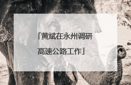 黄斌在永州调研高速公路工作