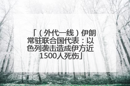 （外代一线）伊朗常驻联合国代表：以色列袭击造成伊方近1500人死伤