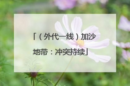（外代一线）加沙地带：冲突持续