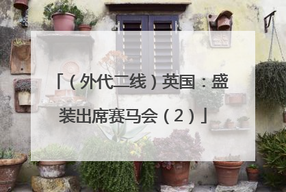 （外代二线）英国：盛装出席赛马会（2）
