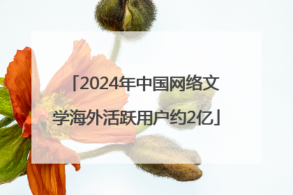 2024年中国网络文学海外活跃用户约2亿