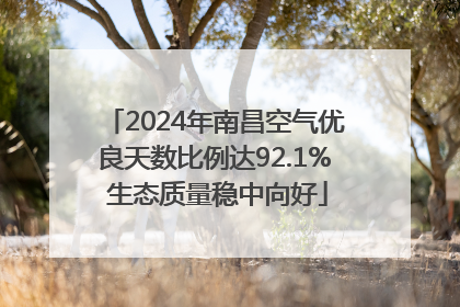 2024年南昌空气优良天数比例达92.1% 生态质量稳中向好