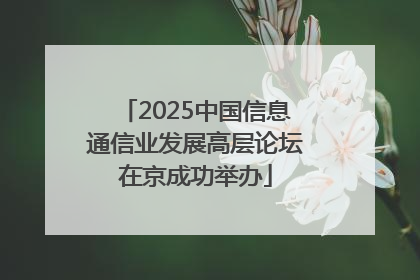 2025中国信息通信业发展高层论坛在京成功举办