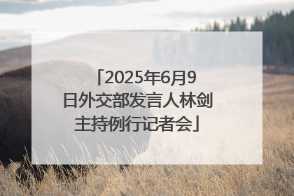 2025年6月9日外交部发言人林剑主持例行记者会