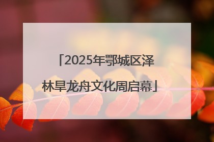 2025年鄂城区泽林旱龙舟文化周启幕