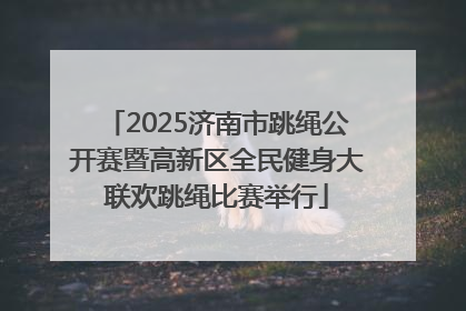 2025济南市跳绳公开赛暨高新区全民健身大联欢跳绳比赛举行