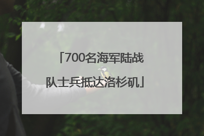 700名海军陆战队士兵抵达洛杉矶